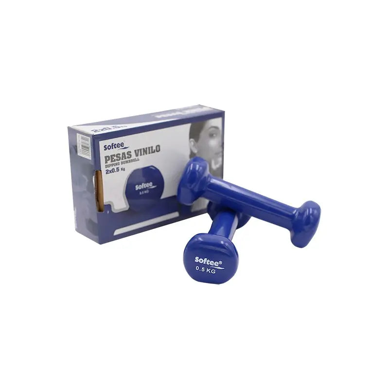 Par de halteres em ferro revestidos a vinil