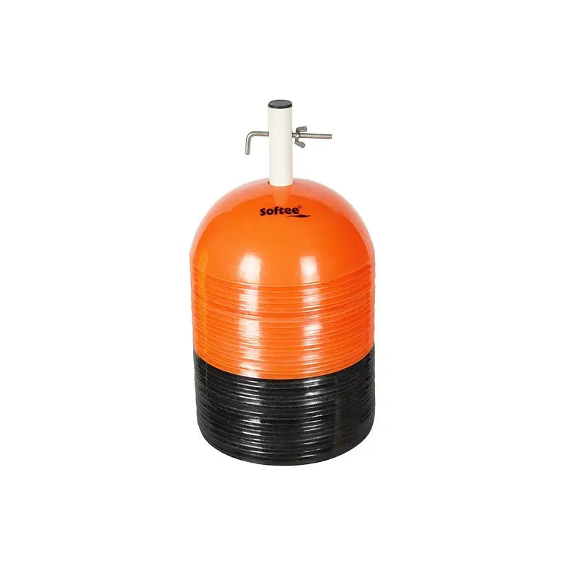 Kit de 40 delimitadores de espaço composto por 20 laranja e 20 pretos