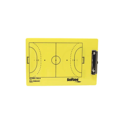 Prancheta táctica “Never-ending” para treinador de Andebol/Futsal. Medidas 34 x 23cm, cor amarela