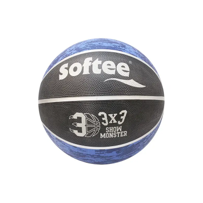 Bola de Basquetebol Softee Monster em nylon para 3 x 3. Azul e preto, para 3 x 3