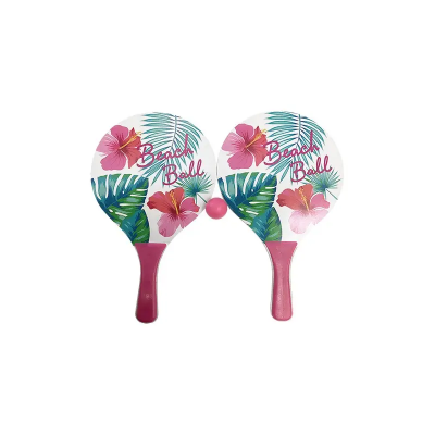 Kit raquetes de praia SUN, composto por 2 raquetes de praia e 2 bolas.