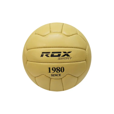 Bola de Futebol 11 R-Vintage. Pele natural com efeito envelhecido. 18 aineis cosidos à mão. Dourada