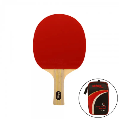 Raquete de ténis de mesa de alta qualidade para jogadores profissionais.(5 estrelas) Com 5 laminas , esponja de 2mm e borracha lisa de ambos os lados.